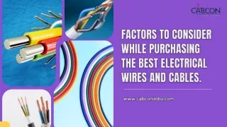 Factors to consider while purchasing the best electrical wires and cables