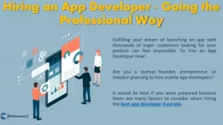 hiring an app developer going the professional way