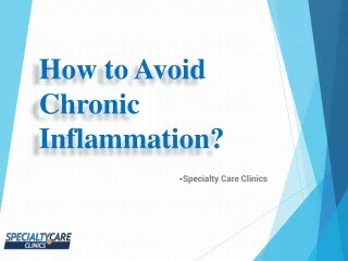how to avoid chronic inflammation