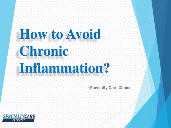 how to avoid chronic inflammation