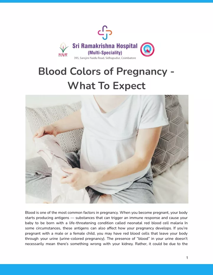 blood colors of pregnancy what to expect