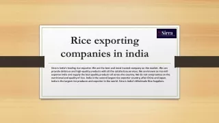 rice exporting companies in india