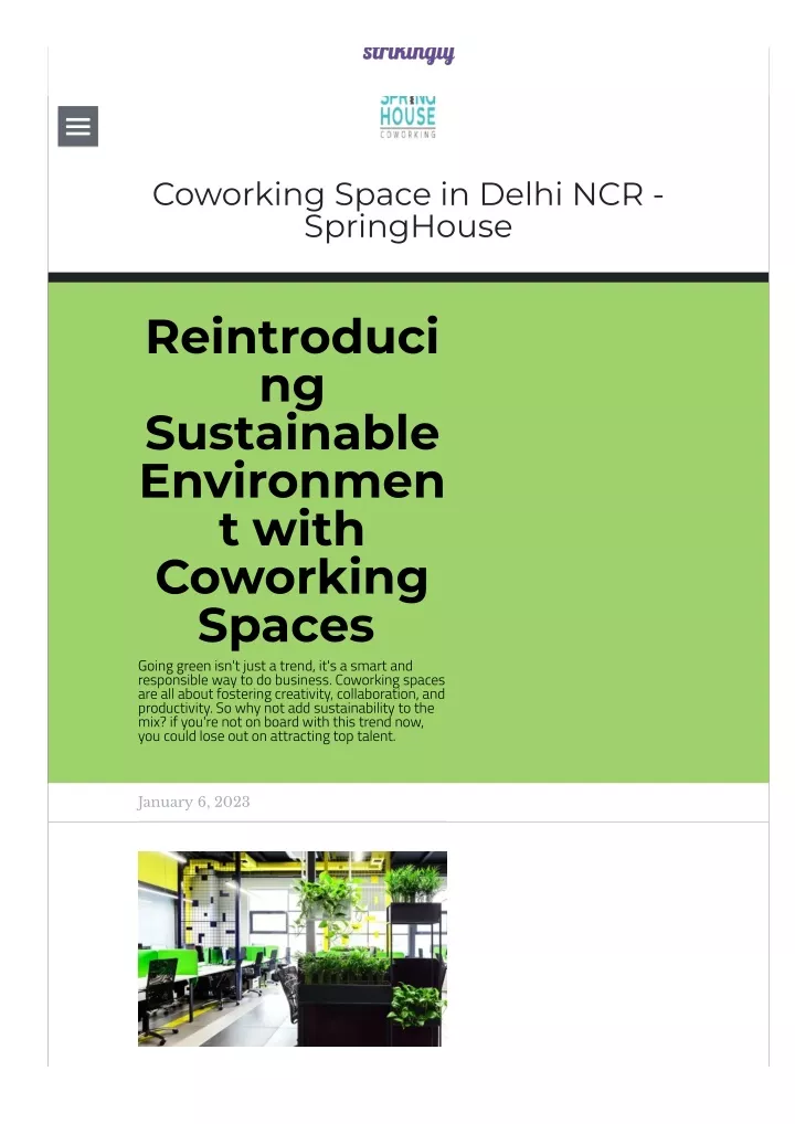 coworking space in delhi ncr springhouse
