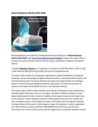 global nebulizers market 2022 2028