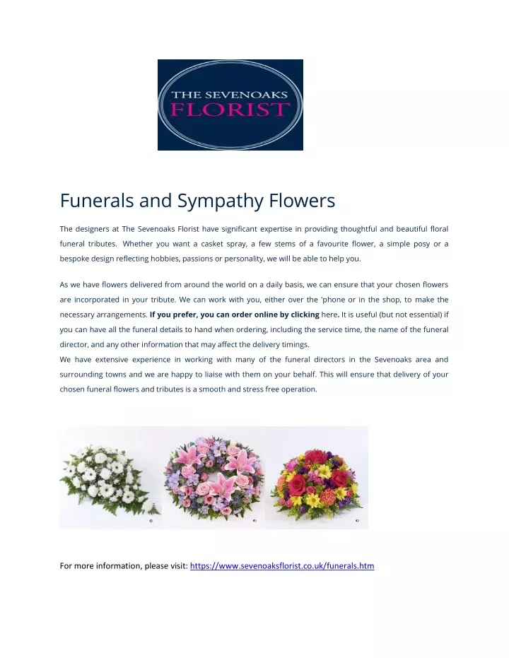 funerals and sympathy flowers