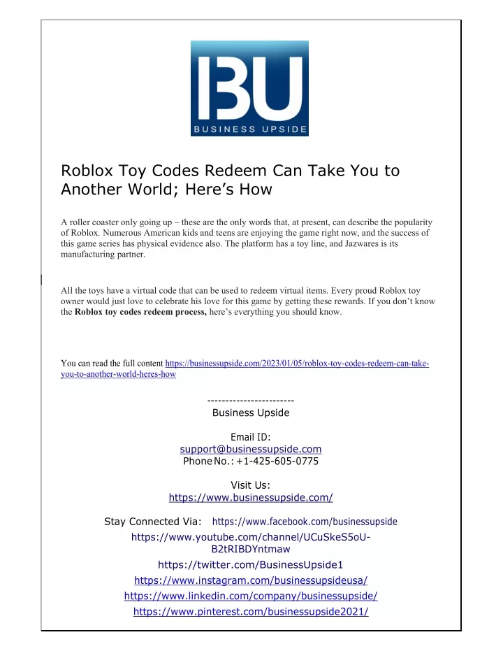 roblox toy codes redeem can take you to another