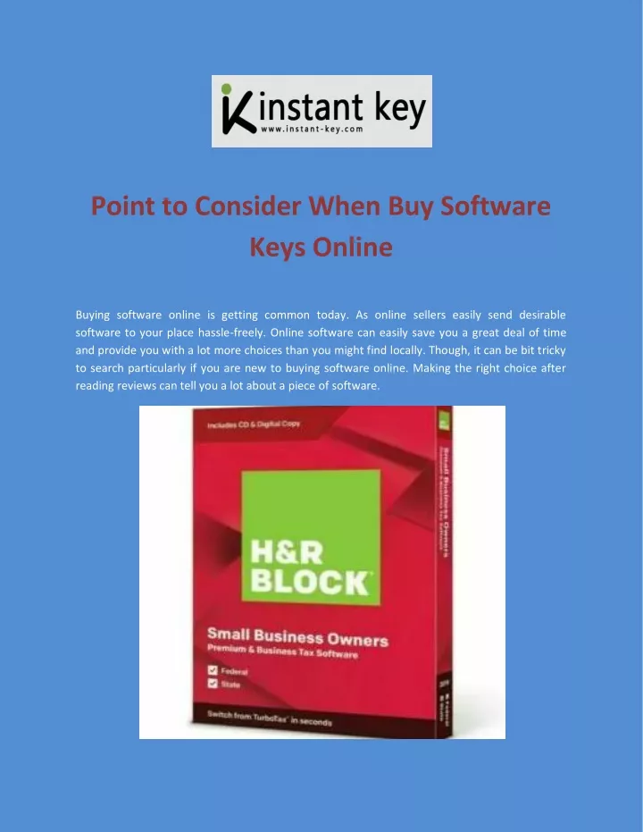 point to consider when buy software keys online