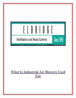 Industrial Blowers