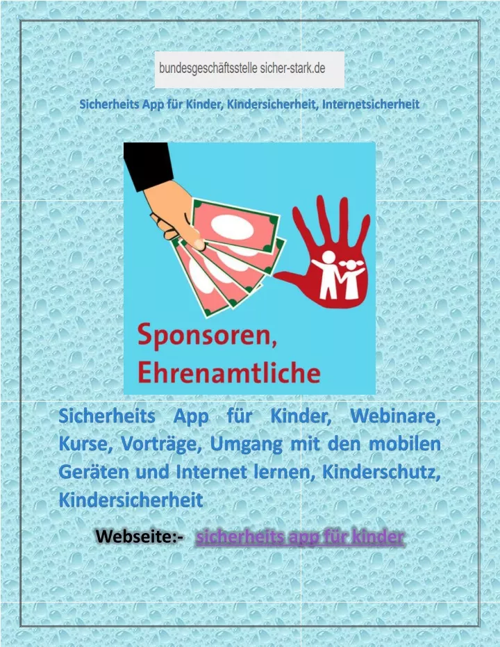 PPT - Sicherheits App Für Kinder, Kindersicherheit, Internetsicherheit ...