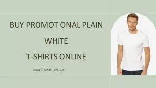 Buy Promotional Plain White T-shirts Online