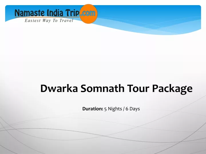 dwarka somnath tour package