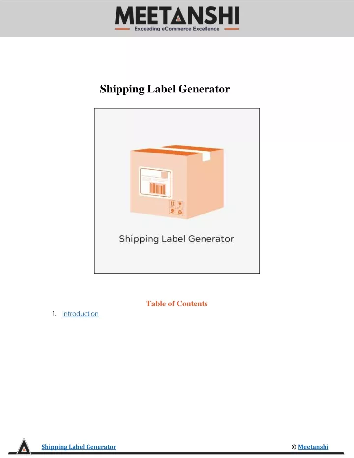 shipping label generator