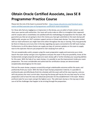 obtain oracle certified associate java