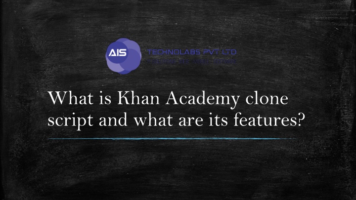 what is khan academy clone script and what are its features