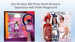 360 Photo Booth Brisbane