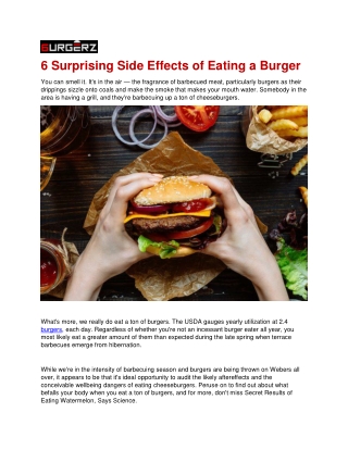6 Surprising Side Effects of Eating a Burger