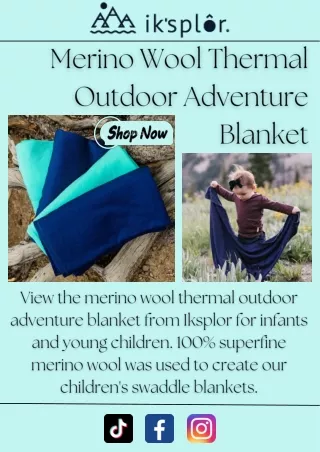 Merino Wool Thermal Outdoor Adventure Blanket - Iksplor