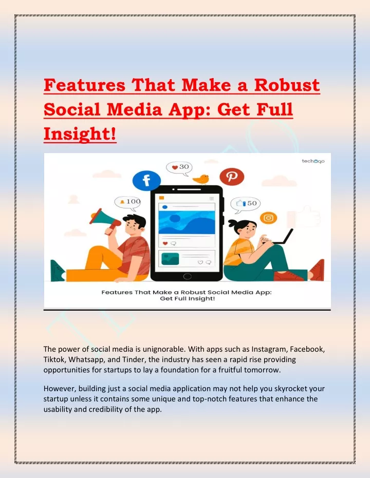 features that make a robust social media