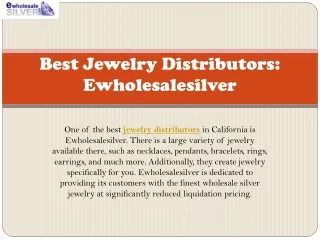 Best Jewelry Distributors in California