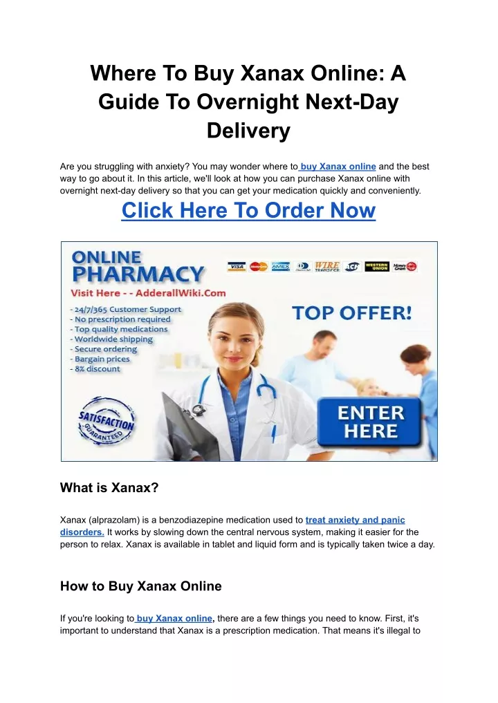 where to buy xanax online a guide to overnight