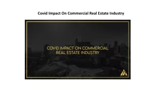 Covid Impact On Commercial Real Estate Industry