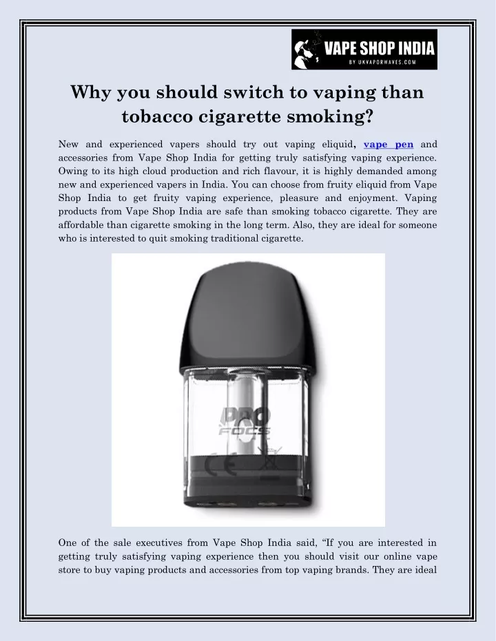 why you should switch to vaping than tobacco