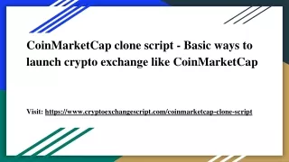 coinmarketcap clone script basic ways to launch crypto exchange like coinmarketcap