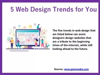 5 Web Design Trends for You