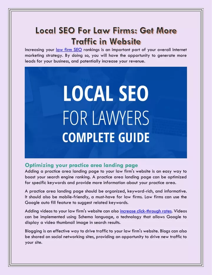 increasing your law firm seo rankings