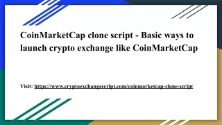 coinmarketcap clone script basic ways to launch