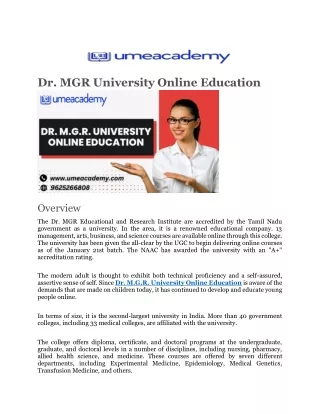DR. MGR University Online Education (1)