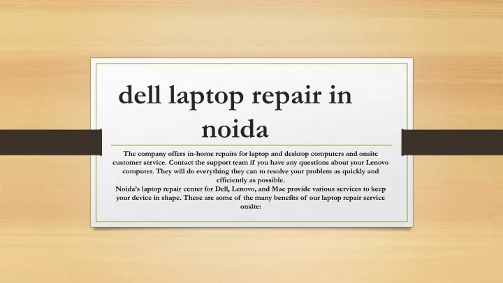 dell laptop repair in noida