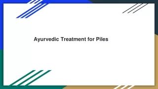 Ayurvedic Treatment for Piles
