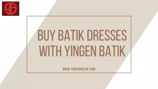 Buy Batik Summer Dresses Online Now