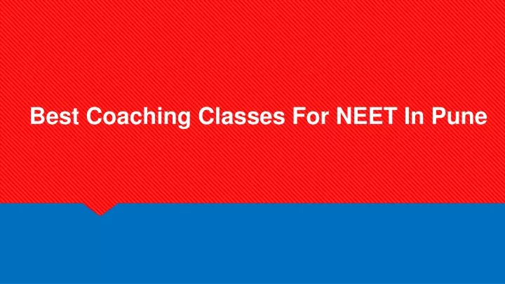 best coaching classes for neet in pune