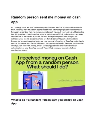 Random person sent me money on cash app (Methods 2023)