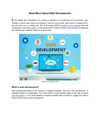 Read More About Web Development