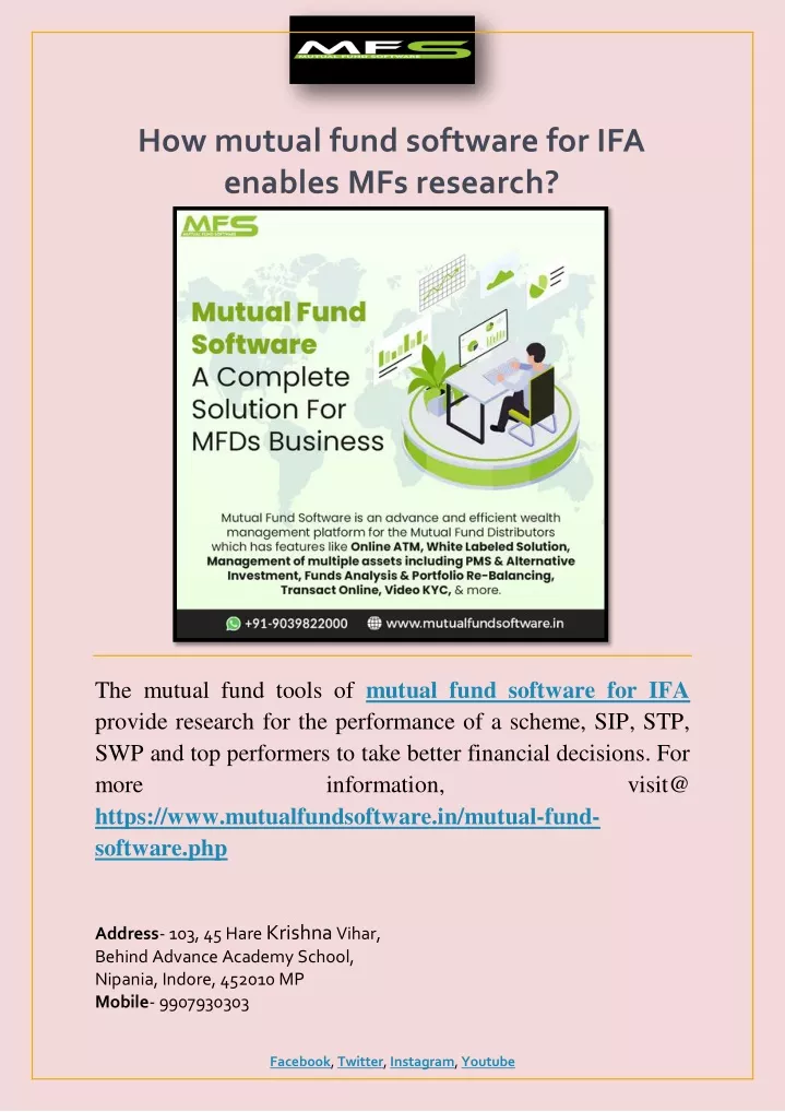 how mutual fund software for ifa enables