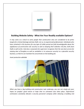 Security Guard Service Adelaide - ATG Security