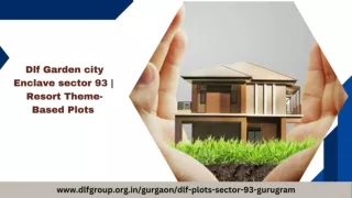 Dlf Garden city Enclave sector 93  Buy This Resort Theme-Based Plot