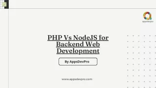 PHP Vs NodeJS for Backend Web Development