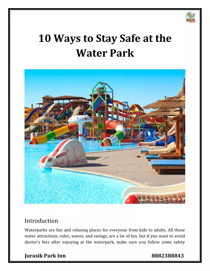 10 ways to stay safe at the water park