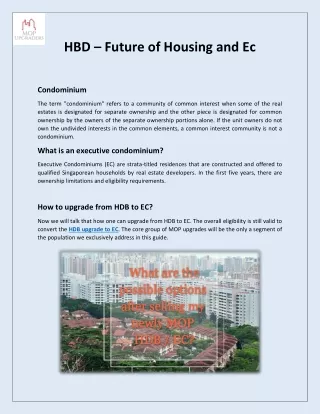 HBD – Future of Housing and Ec