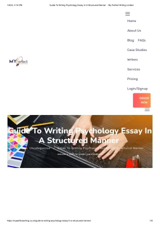 Guide To Writing Psychology Essay In A Structured Manner | My Perfect Writing