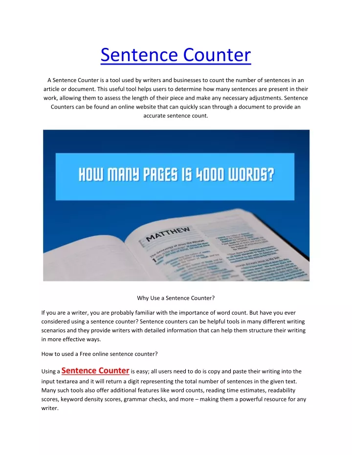 sentence counter