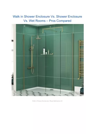 walk in shower enclosure vs shower enclosure