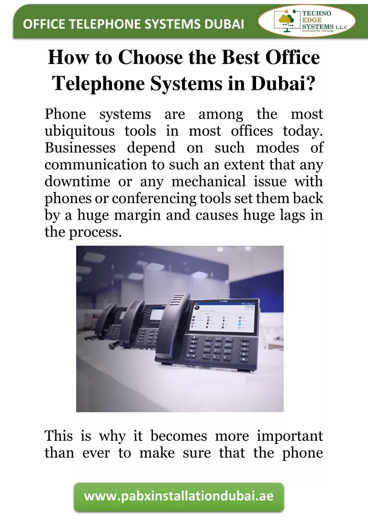 office telephone systems dubai