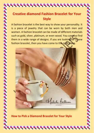Creative diamond Fashion Bracelet for Your Style_LeonardoJewelers