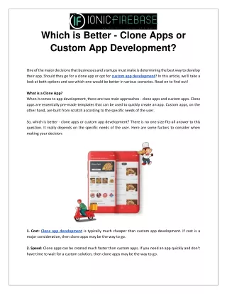 which is better clone apps or custom