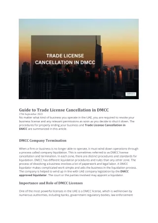 guide to trade license cancellation in dmcc 27th